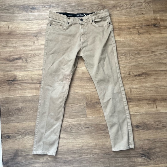 Stone Falcon 5 Pocket Pants Mens Size 34x30 Slim Fit Stretch Color Deep‎ Tan - Picture 1 of 13
